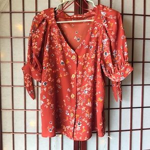 Orange floral, size small. Lauren Conrad.